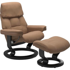 Stressless® Relaxsessel Ruby (Set), mit Classic Base, Größe L, Gestell Eiche, Wenge, Braun & Schwarz