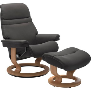 Stressless® Relaxsessel Sunrise (Set, Relaxsessel mit Hocker), mit Classic Base, Größe L, Gestell Eiche