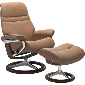 Stressless® Relaxsessel Sunrise (Set, Relaxsessel mit Hocker), mit Signature Base, Größe S, Gestell Wenge