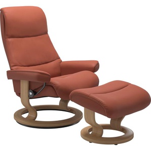 Stressless® Relaxsessel View (Set, Relaxsessel mit Hocker), mit Classic Base, Größe L,Gestell Eiche