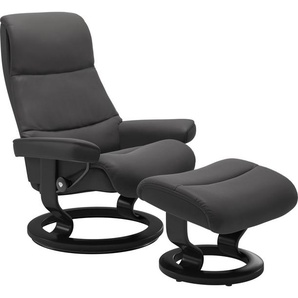 Stressless® Relaxsessel View (Set, Relaxsessel mit Hocker), mit Classic Base, Größe S,Gestell Schwarz