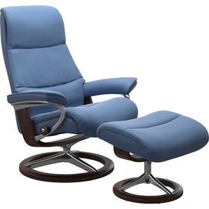 Stressless® Relaxsessel View (Set, Relaxsessel mit Hocker), mit Signature Base, Größe L,Gestell Braun