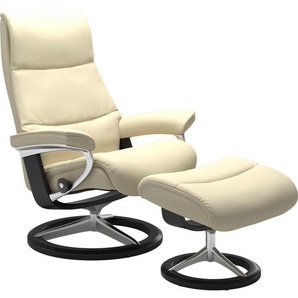 Stressless® Relaxsessel View (Set, Relaxsessel mit Hocker), mit Signature Base, Größe S,Gestell Schwarz