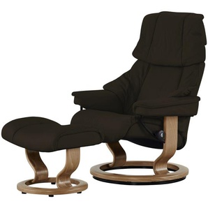 Stressless Relaxsessel mit Hocker braun - Leder Reno L ¦ braun ¦ Maße (cm): B: 88 H: 108 T: 78