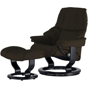 Stressless Relaxsessel mit Hocker braun - Leder Reno L ¦ braun ¦ Maße (cm): B: 88 H: 108 T: 78