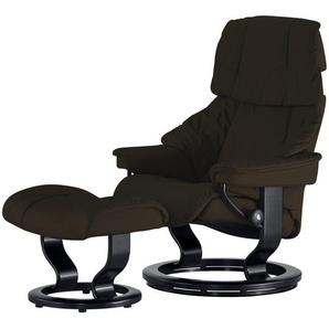 Stressless Relaxsessel mit Hocker braun - Leder Reno M ¦ braun ¦ Maße (cm): B: 79 H: 108 T: 75