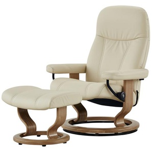 Stressless Relaxsessel mit Hocker Leder Consul L ¦ creme ¦ Maße (cm): B: 85 H: 100 T: 77