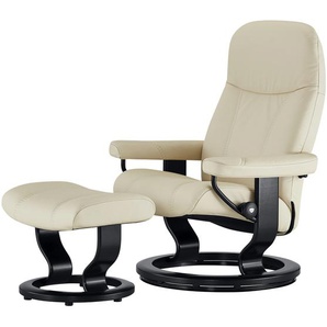 Stressless Relaxsessel mit Hocker Leder Consul S ¦ creme ¦ Maße (cm): B: 72 H: 94 T: 70