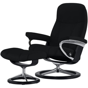 Stressless Relaxsessel mit Hocker Leder Consul - schwarz - Materialmix - 78 cm - 97 cm - 70 cm | Möbel Kraft