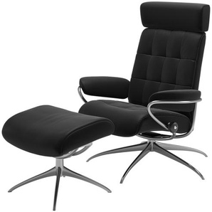 Stressless Relaxsessel mit Hocker  London ¦ schwarz ¦ Maße (cm): B: 80 H: 111 T: 74