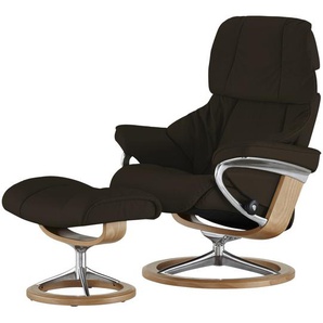 Stressless Relaxsessel mit Hocker  Reno M ¦ braun ¦ Maße (cm): B: 83 H: 110 T: 76