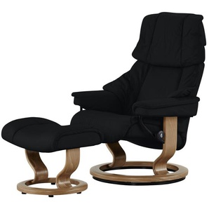 Stressless Relaxsessel mit Hocker  Reno M ¦ schwarz ¦ Maße (cm): B: 79 H: 108 T: 75