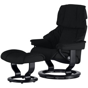 Stressless Relaxsessel mit Hocker  Reno M ¦ schwarz ¦ Maße (cm): B: 79 H: 108 T: 75