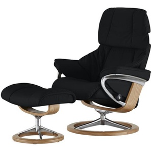 Stressless Relaxsessel mit Hocker  Reno M ¦ schwarz ¦ Maße (cm): B: 83 H: 110 T: 76