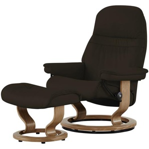 Stressless Relaxsessel mit Hocker Leder Sunrise L ¦ braun ¦ Maße (cm): B: 88 H: 103 T: 78