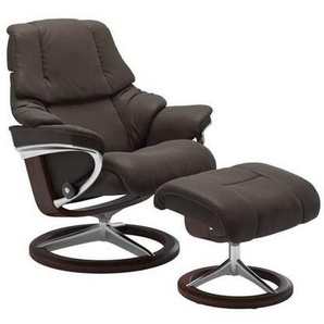 Stressless Relaxsesselset Reno, Braun, Dunkelbraun, Holz, Leder, Echtleder, Rindleder, Buche, Schichtholz, 83x100-110x76 cm, Lederauswahl, Stoffauswahl, Wohnzimmer, Sessel, Relaxsessel