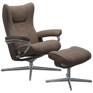 Stressless Relaxsesselset, Braun, Holz, Metall, Leder, Echtleder, Rindleder, Buche, Schichtholz, 84x103x72 cm, Fußauswahl, Lederauswahl, Stoffauswahl, Relaxfunktion, Wohnzimmer, Sessel, Relaxsessel