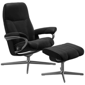 Stressless Relaxsesselset Consul, Schwarz, Leder, Echtleder, Rindleder, 82x102x72 cm, Lederauswahl, Stoffauswahl, Relaxfunktion, Wohnzimmer, Sessel, Relaxsessel