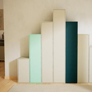 Stufenregal Taupe - Modernes Treppenregal für Bücher: Türen in Taupe - 272 x 232 x 47 cm, Selbst designen