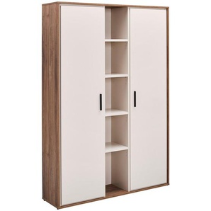 Stylife Aktenschrank, Nussbaum, Kaschmir, Holzwerkstoff, 129.7x189.2x35.3 cm, FSC Mix, Arbeitszimmer, Aktenschränke