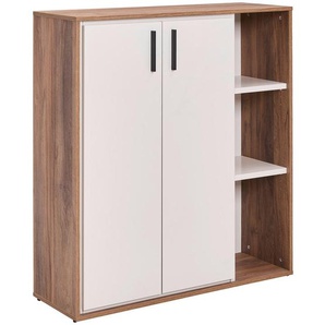 Stylife Aktenschrank, Nussbaum, Kaschmir, Holzwerkstoff, 4 Fächer, 102.6x112.4x35.3 cm, FSC Mix, Beimöbel erhältlich, Arbeitszimmer, Aktenschränke