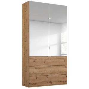 Stylife Drehtürenschrank, Eiche, Metall, 1 Fächer, 3 Schubladen, 101x223x60 cm, Blauer Engel, Goldenes M, Made in Germany, Typenauswahl, Beimöbel erhältlich, umfangreiches Zubehör in verschiedenen Größen Holzdekoren erhältlich, Kinder- & Jugendzimmer,