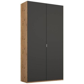 Stylife Drehtürenschrank, Graphit, Eiche, Holzwerkstoff, 2 Fächer, 101x223x60 cm, Blauer Engel, Goldenes M, Made in Germany, Typenauswahl, Beimöbel erhältlich, umfangreiches Zubehör in verschiedenen Größen Holzdekoren erhältlich, Kinder- & Jugendzimmer,