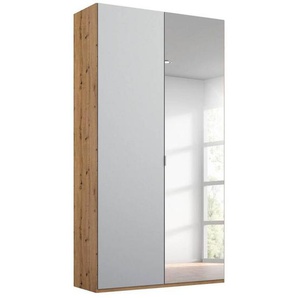 Stylife Drehtürenschrank, Grau, Eiche, Holzwerkstoff, 2 Fächer, 101x223x60 cm, Blauer Engel, Goldenes M, Made in Germany, Typenauswahl, Beimöbel erhältlich, umfangreiches Zubehör in verschiedenen Größen Holzdekoren erhältlich, Kinder- & Jugendzimmer,