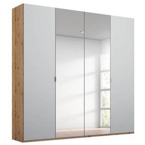 Stylife Drehtürenschrank, Grau, Eiche, Holzwerkstoff, 4 Fächer, 201x223x60 cm, Blauer Engel, Goldenes M, Made in Germany, Typenauswahl, Beimöbel erhältlich, umfangreiches Zubehör in verschiedenen Größen Holzdekoren erhältlich, Kinder- & Jugendzimmer,