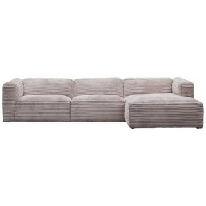 Stylife Ecksofa Febe, Taupe, Textil, 3-Sitzer, Ottomane rechts, Eckteil, 332x163 cm, Stoffauswahl, Armteil links, rechts, Wohnzimmer, Sofas & Couches, Wohnlandschaften