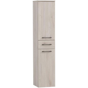 Stylife Hochschrank Maxim, Anthrazit, Sand, Holzwerkstoff, 3 Fächer, 1 Schubladen, 32.7x159.1x35.3 cm, Zusatzausstattung erhältlich, hängend, Typenauswahl, Badezimmer, Badmöbelsets & -serien, Badmöbel-Serien