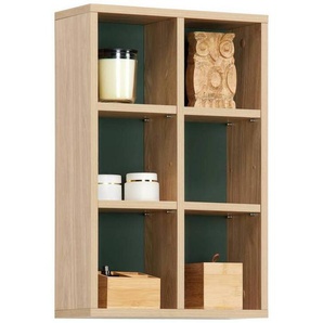 Stylife Regal Mario, Eiche, Holzwerkstoff, 4 Fächer, 40.3x61.6x16 cm, Made in Germany, Typenauswahl, Beimöbel erhältlich, hängend, Arbeitszimmer, Büroregale, Bücherregale