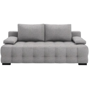 Stylife Schlafsofa Jensen, Grau, Textil, 2-Sitzer, Füllung: Faserbällchen, Schaumstoffflocken,Faserbällchen, Schaumstoffflocken, 209x96x100 cm, Stoffauswahl, Schlafen auf Sitzhöhe, Rücken echt, Kinder- & Jugendzimmer, Jugendmöbel, Jugendsofas