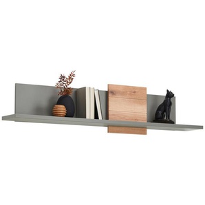 Stylife Wandboard, Grau, Eiche, Holzwerkstoff, 143x20x25 cm, Wohnzimmer, Regale, Wandboards