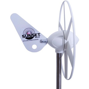 SUNSET Windgenerator WG 504, 12 V Windgeneratoren als Ergänzung zur Solarenergie weiß