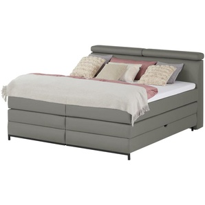 switch Boxspringbett  Kay ¦ grau ¦ Maße (cm): B: 143 H: 116