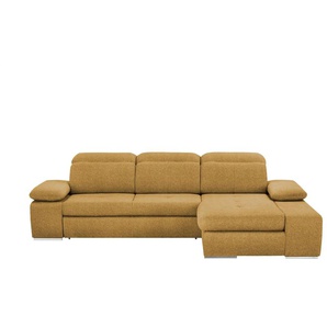 switch Ecksofa  Avilla ¦ gelb ¦ Maße (cm): B: 285 H: 86 T: 187