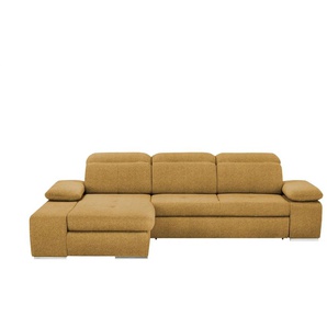 switch Ecksofa  Avilla ¦ gelb ¦ Maße (cm): B: 285 H: 86 T: 187