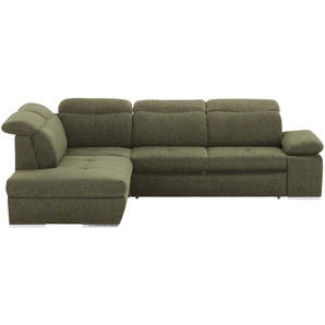 switch Ecksofa  Avilla ¦ grün ¦ Maße (cm): B: 285 H: 86 T: 234