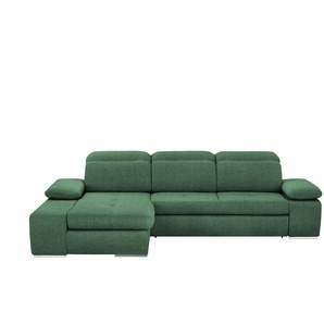 switch Ecksofa  Avilla ¦ grün ¦ Maße (cm): B: 285 H: 86 T: 187