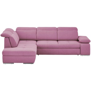 switch Ecksofa  Avilla ¦ rosa/pink ¦ Maße (cm): B: 285 H: 86 T: 234