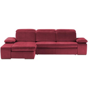 switch Ecksofa aus Mikrofaser Avilla ¦ rot ¦ Maße (cm): B: 285 H: 86 T: 187