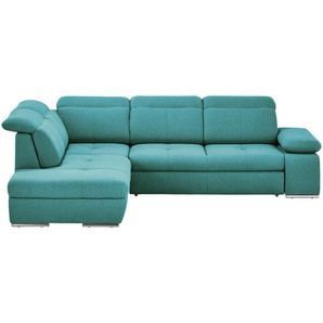 switch Ecksofa  Avilla ¦ türkis/petrol ¦ Maße (cm): B: 285 H: 86 T: 234