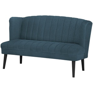 switch Küchensofa Samt  Rina ¦ blau ¦ Maße (cm): B: 156 H: 92 T: 76