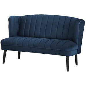 switch Küchensofa Samt  Rina ¦ blau ¦ Maße (cm): B: 156 H: 92 T: 76