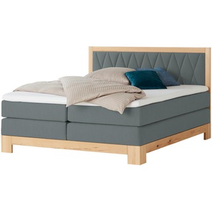 Switch Refresh Boxspringbett teilmassiv Endo ¦ grau ¦ Maße (cm): B: 160 H: 116