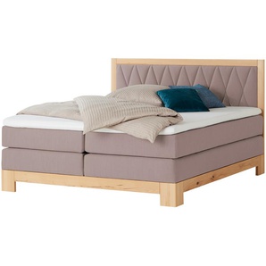 Switch Refresh Boxspringbett teilmassiv Endo ¦ rosa/pink ¦ Maße (cm): B: 180 H: 116