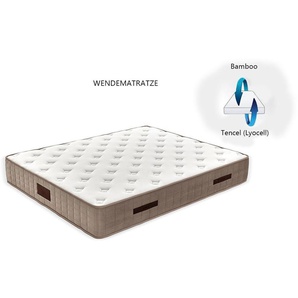 Taschenfederkernmatratze Majestät Premium Tencel® Bamboo, Yatas Bedding, 30 cm hoch, temperaturregulierende Matratze, in 90x200 cm und weiteren Größen