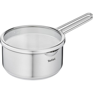 Tefal Kasserolle Nordica, kleiner Topf Induktion 16 cm, Edelstahl (1-tlg), Siebdeckel zum sicheren und mühelosen Abgießen, Doppelgriff