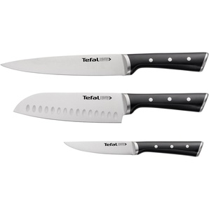 Tefal Messer-Set K232S374 Ice Force (Set, 3-tlg), Edelstahl, lang anhaltende Schneidleistung und Schärfe